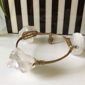 Bourbon & Bowties bangle with quartz stones.
